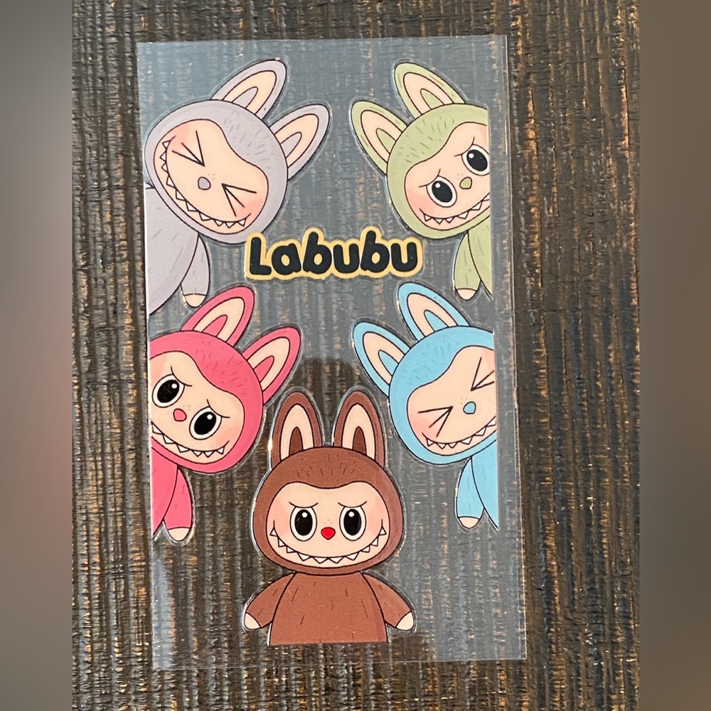 Small Labubu character UV DTF Cup Wrap Transfer for Glass  (1 sheet )